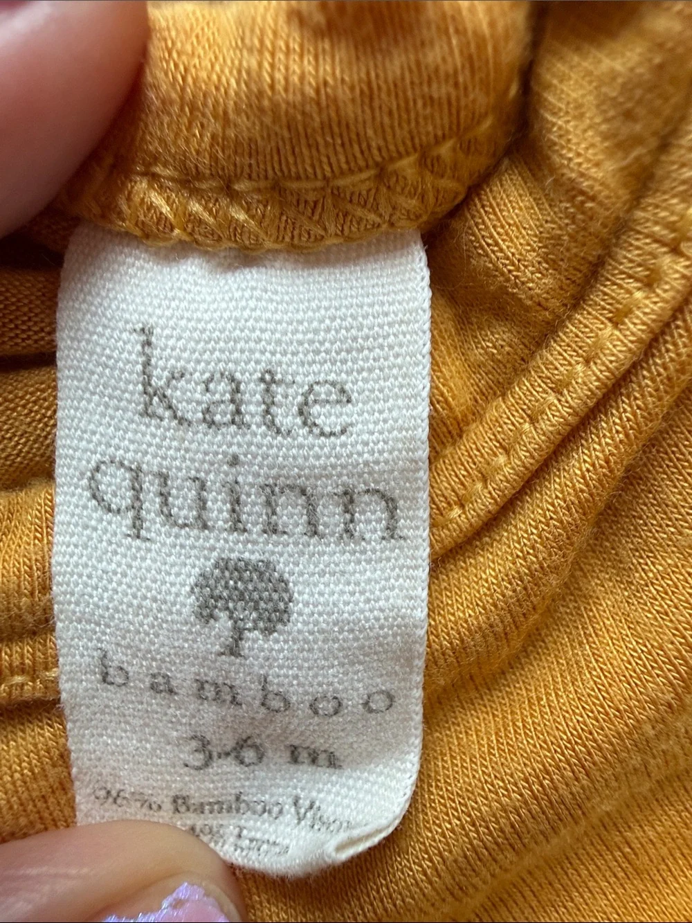 kate quinn Mustard Yellow Footed Baby One-Piece